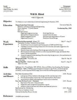 Free resume without work experience