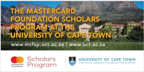 Mastercard University of Cape Town (UCT) Scholarship Programme 2022/2023 for African Students