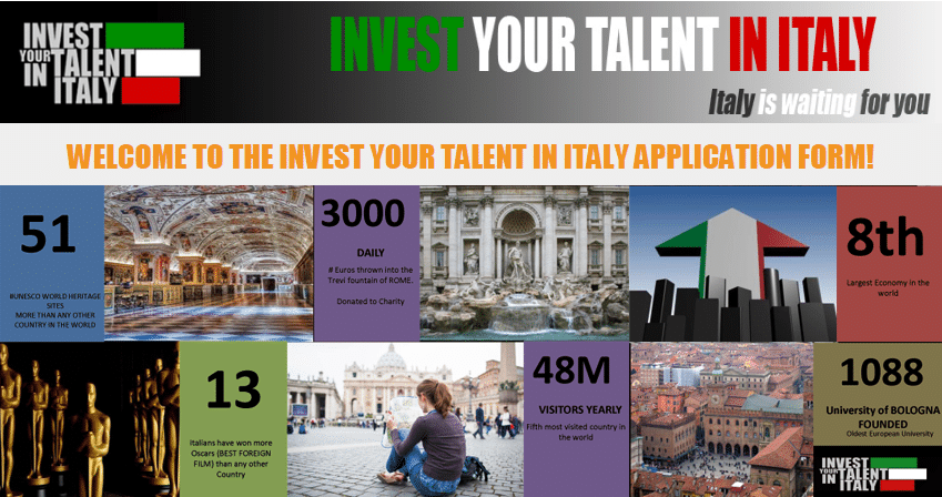 Government of Italy Invest Your Talent Scholarship + Internship Program 2022/2023 for International Students