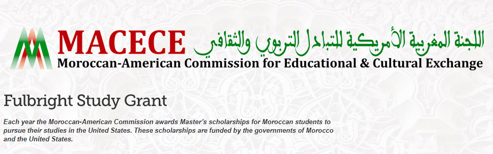 Moroccan-American Commission for Educational and Cultural Exchange (MACECE) Fulbright Study Grants 2024 for Moroccan Students