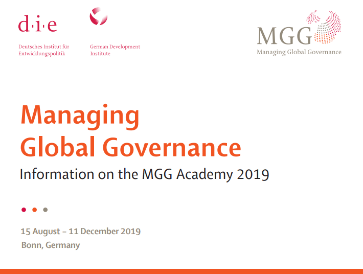 German Development Institute Managing Global Governance (MGG) Academy 2024 for Young Leaders