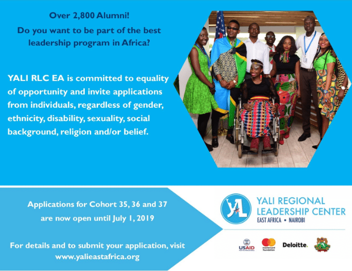 YALI Regional Leadership Center East Africa (Cohorts 43, 44 & 45) 2022 for Young Leaders in East Africa