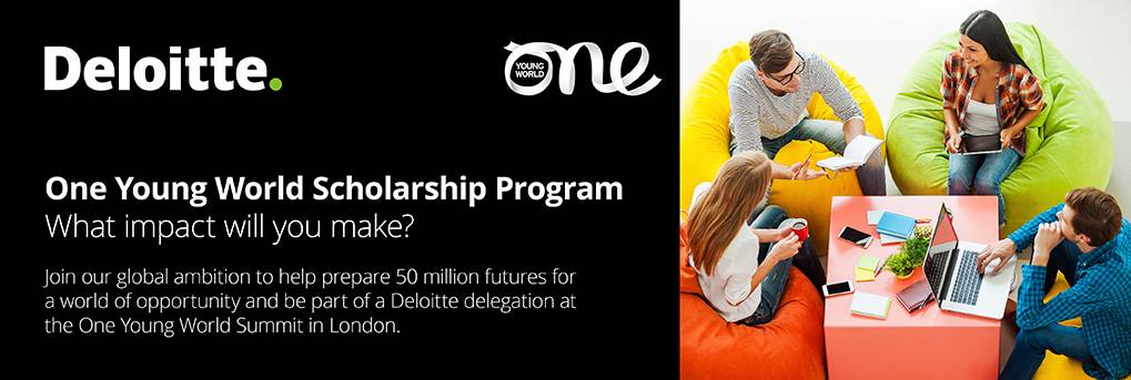 Deloitte One Young World Scholarship Program (Fully-funded to attend One Young World Conference 2022)