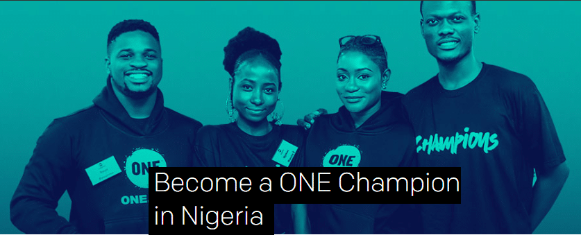 ONE Champions Program 2022 for Young Nigerians (Apply for one-year volunteer program)