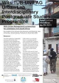 Wits-TUB-UNILAG Urban Lab Master & PhD Scholarships 2022 for Sub-Saharan African Students