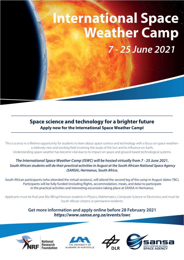 SANSA International Space Weather Camp 2023 for Students & Graduates