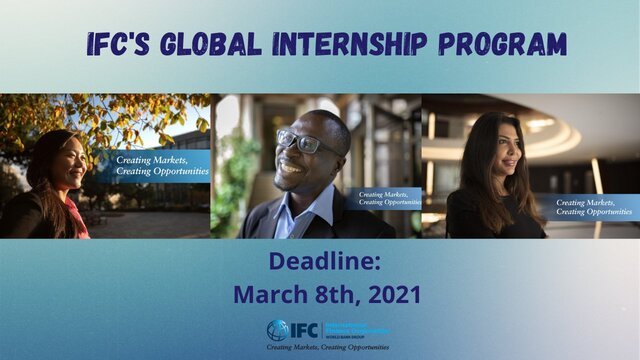 World Bank IFC Global Internship Program 2023 for Young Leaders