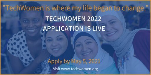 US Government TechWomen Program 2024 for Women in STEM (Science, Technology, Engineering and Math) Fields