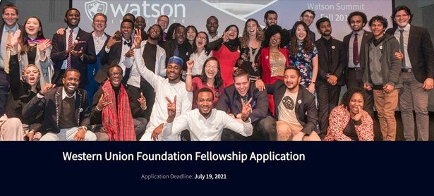 Western Union Foundation Accelerator and Fellowship 2021 for Young entrepreneurs and community leaders