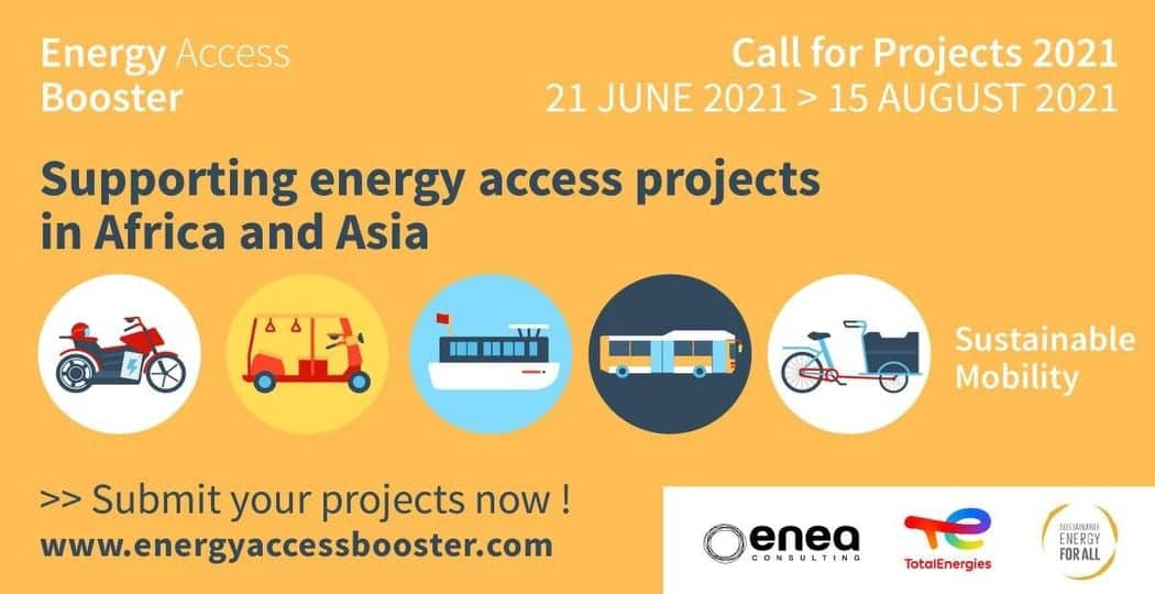 TotalEnergies Energy Access Booster 2021 for Entrepreneurs with Energy Projects in Africa & Asia