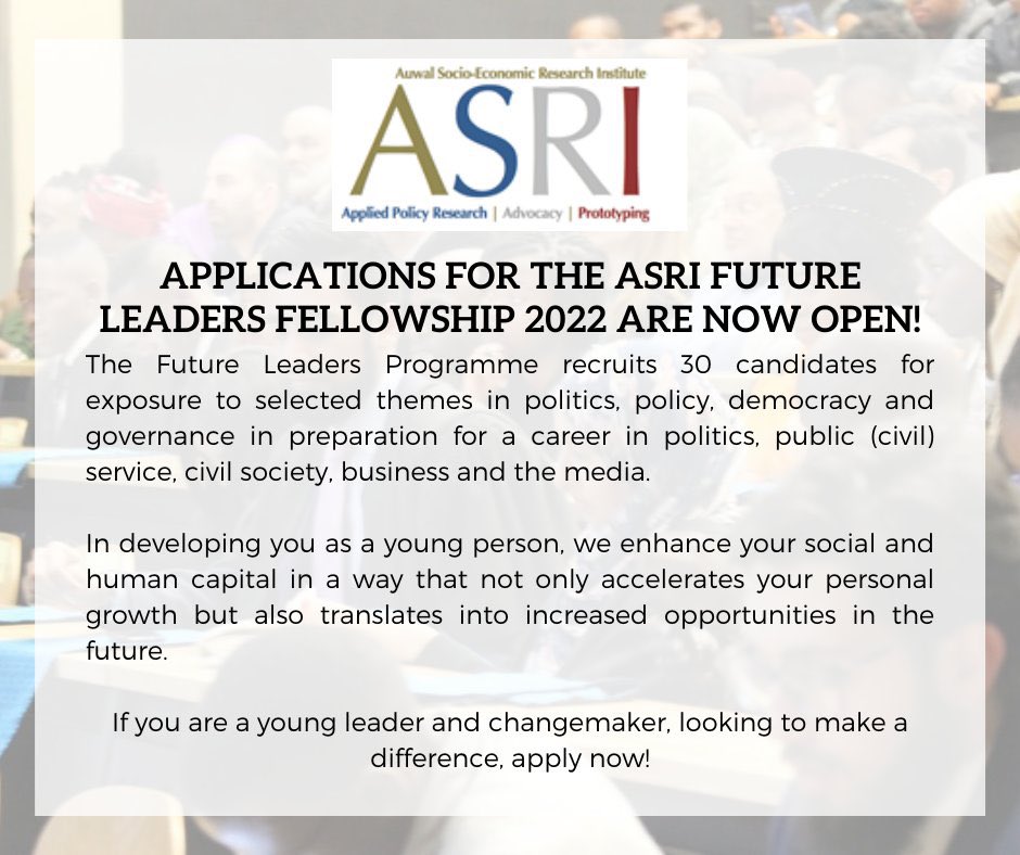 ASRI Future Leaders Programme (FLP) 2022 – Johannesburg, South Africa