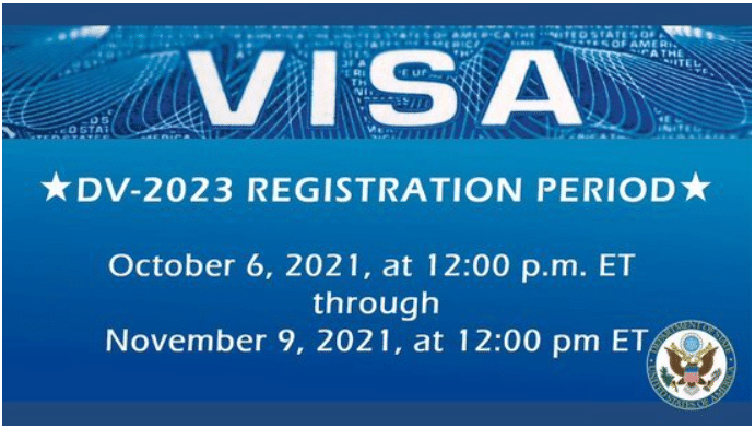 US State Department Electronic Diversity Visa Lottery (DV-2023) – Live & Work in the US