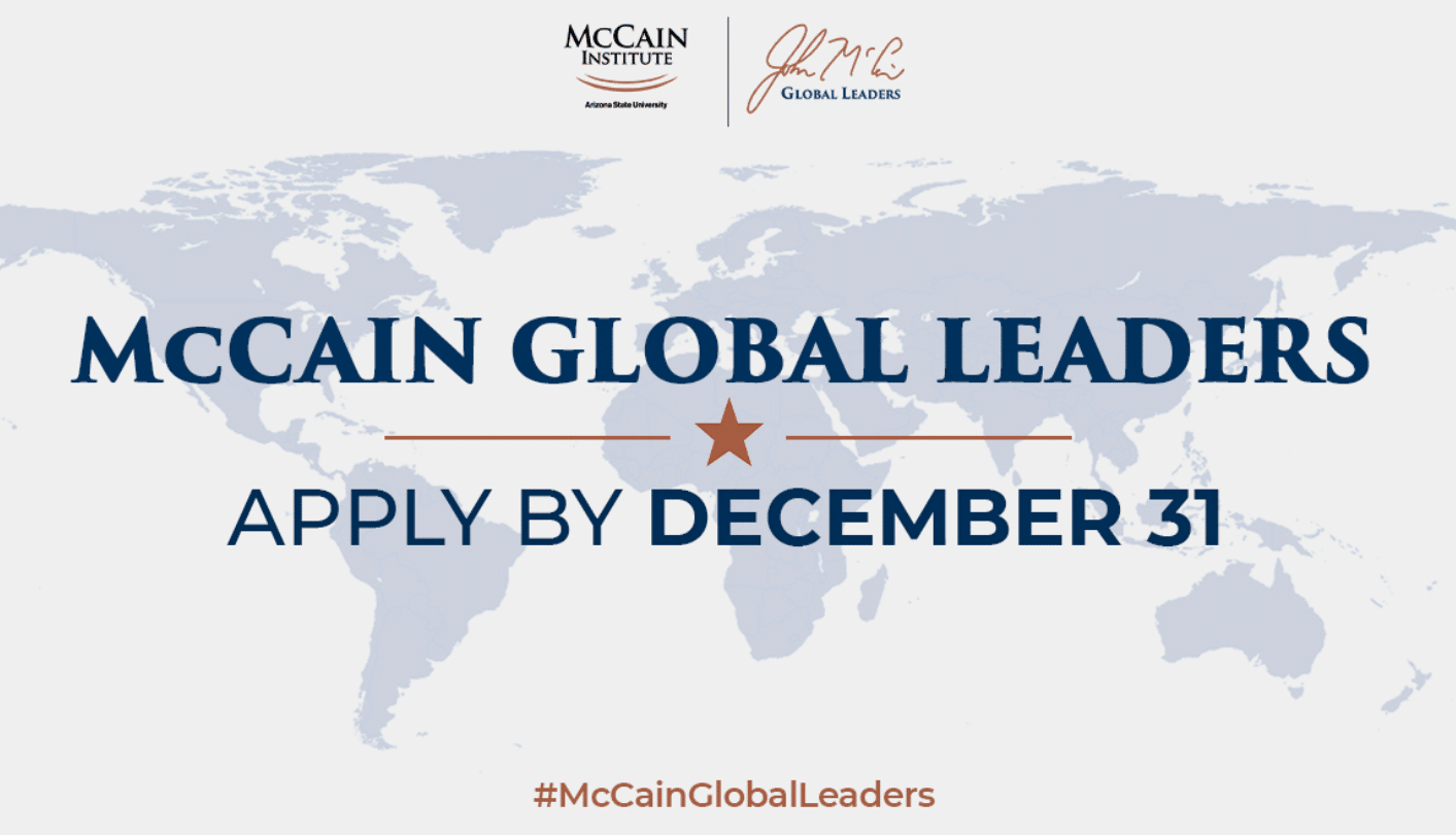 McCain Global Leaders Program 2022 for Emerging Leaders (Fully-funded to the US)