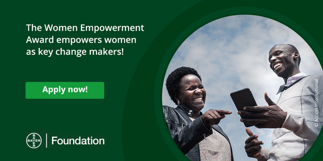 Bayer Foundation Women Empowerment Award 2022 for female entrepreneurs of Sub-Saharan Africa