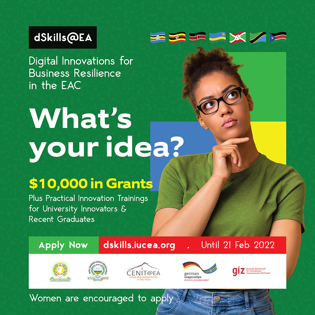 dSkills@EA: Transfer your Digital Innovation from University to Market – Call for Grants ($USD10 000)