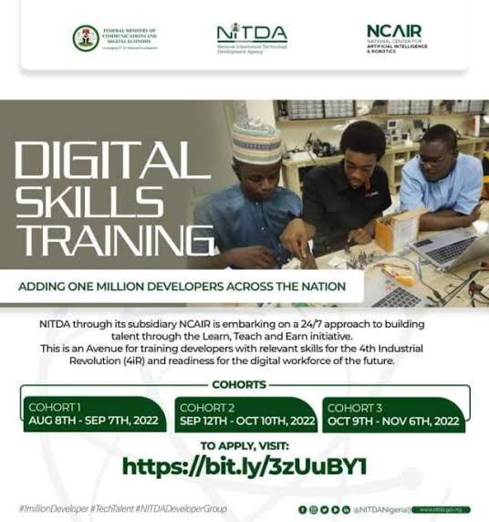 NITDA One Million Developers Training 2022 – Call for Applications