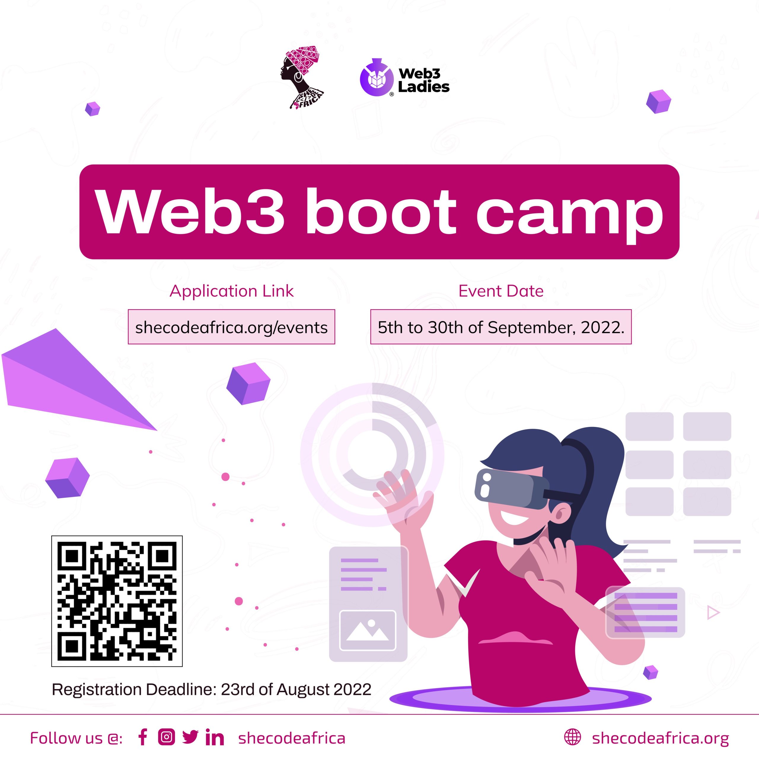 She Code Africa X Web3Ladies Bootcamp 2022 for Young African Women