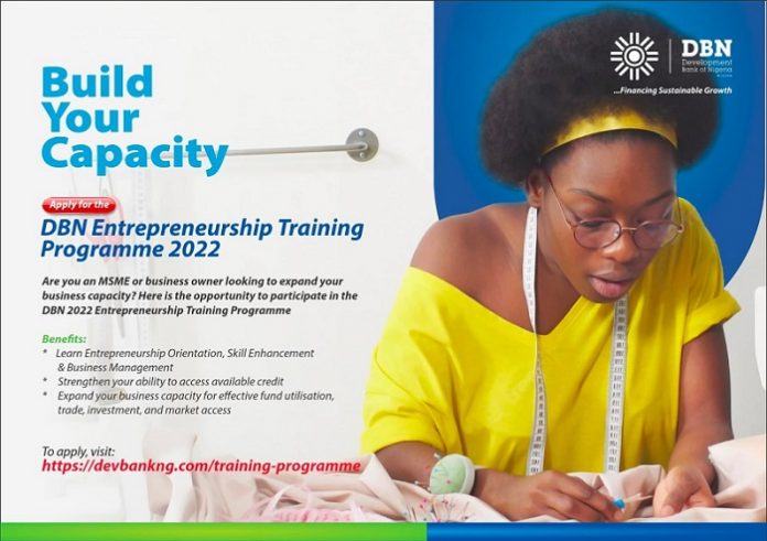 Development Bank of Nigeria (DBN) Entrepreneurship Training Programme 2022