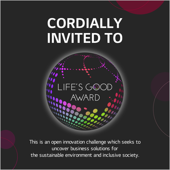 LG Electronics’ Life’s Good Award 2022 for  Sustainable Innovations ($1million Award)