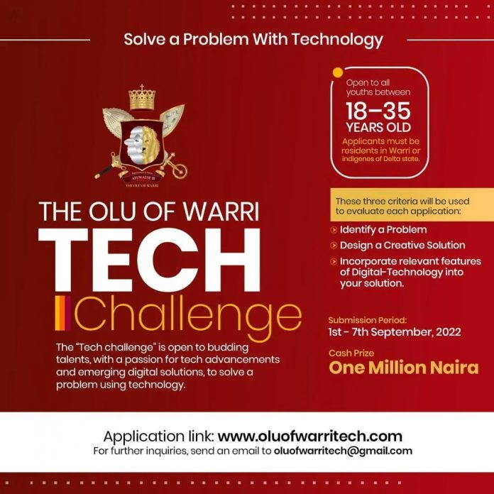 Olu of Warri Tech Challenge (N1 Million Naira Cash Prize) 2022