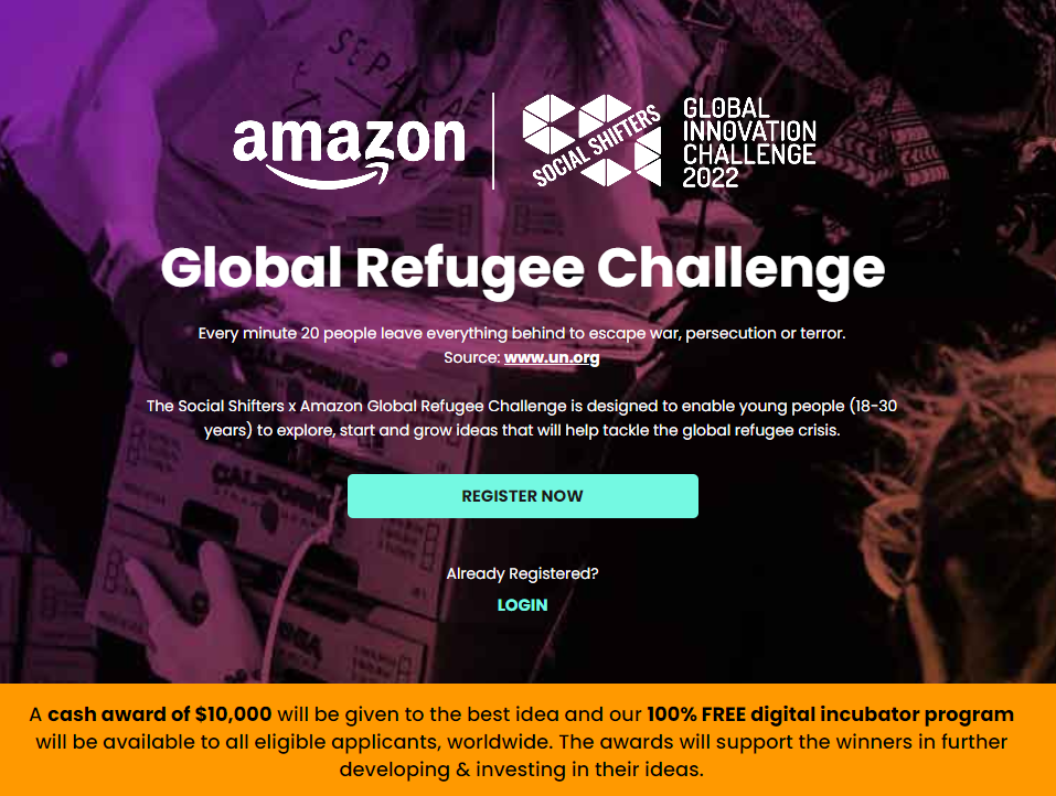 Social Shifters x Amazon Global Refugee Challenge 2022 for Innovative Solutions to Refugee Crisis