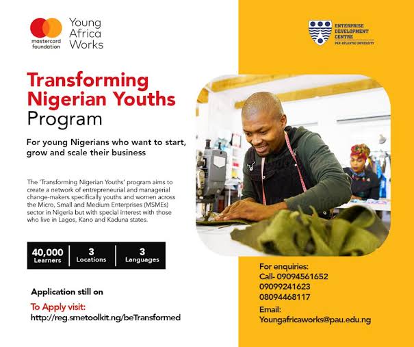 MasterCard Young Africa Works Transforming Nigerian Youths program 2023 for Young Nigerian Dreamers