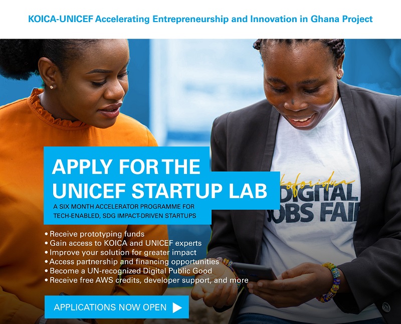 UNICEF StartUp Lab 2024 for Entrepreneurs in Ghana