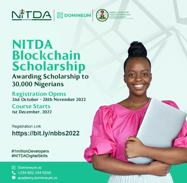 NITDA Blockchain Scholarship 2023 f0r Unemployed Nigerians