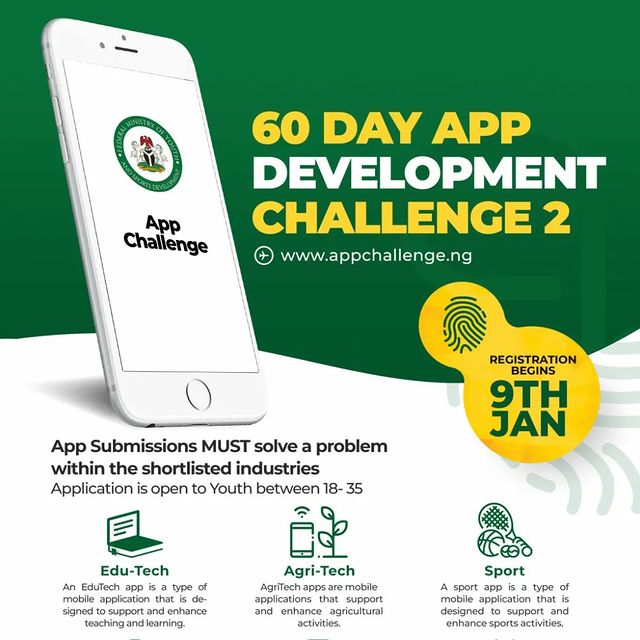 BOI/FMYSD 60-day App Development Challenge (N1M Cash Prize, Laptop + MORE) 2023