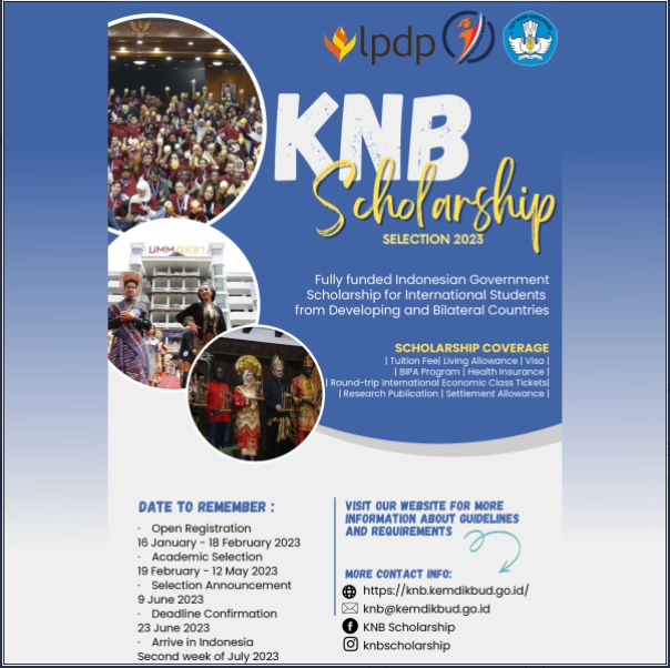 Indonesian Government KNB Scholarships 2023 (Fully Funded) – Scholarship  Roar