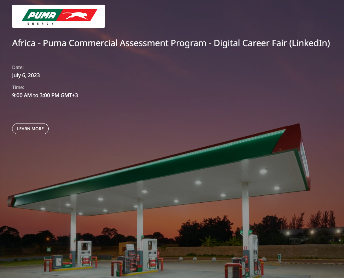Puma Commercial Assessment Program for Africa 2023 – Digital Career Fair