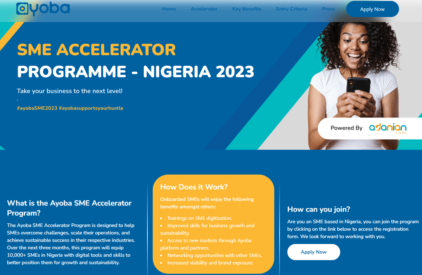 Ayoba SME Accelerator Program for Nigerian Entrepreneurs 2023