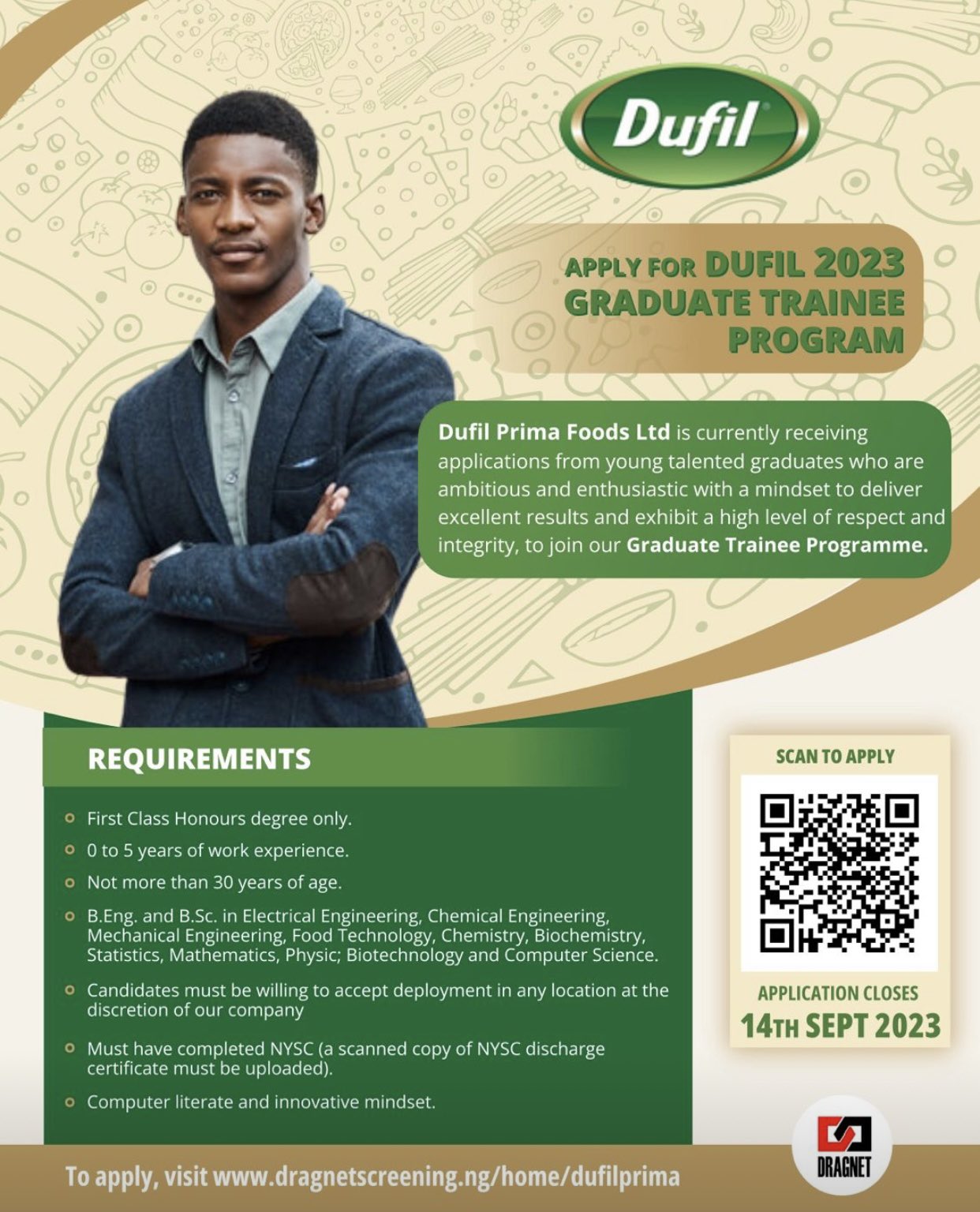 Dufil Prima Foods Plc Graduate Trainee Program 2024 for Graduate Nigerians
