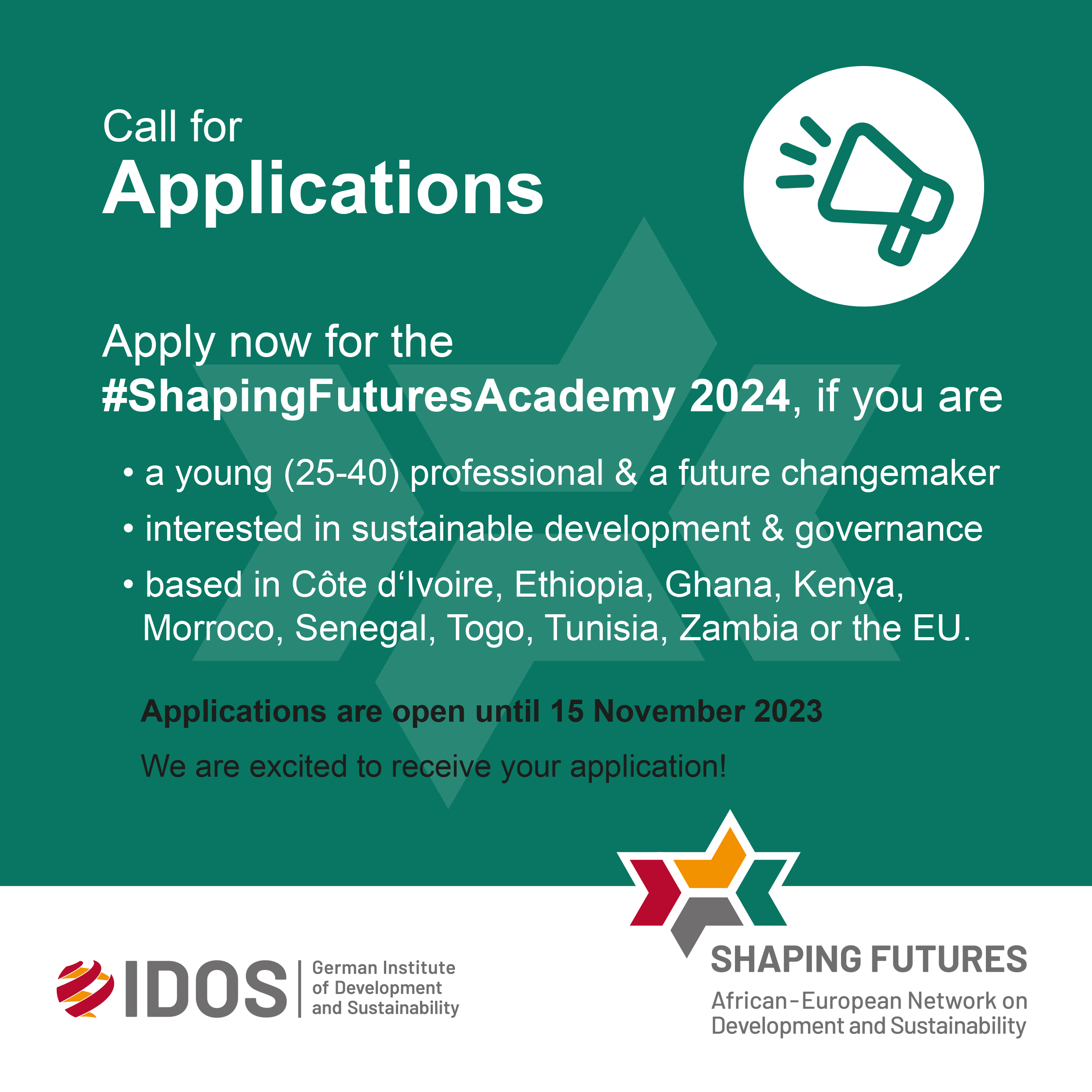 IDOS African-German Shaping Futures Academy 2024 for Young Professionals