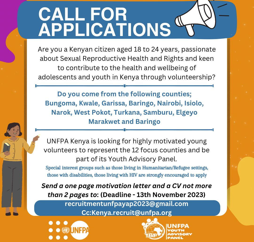 Call for Applications: UNFPA Kenya Youth Advisory Panel (YAP)