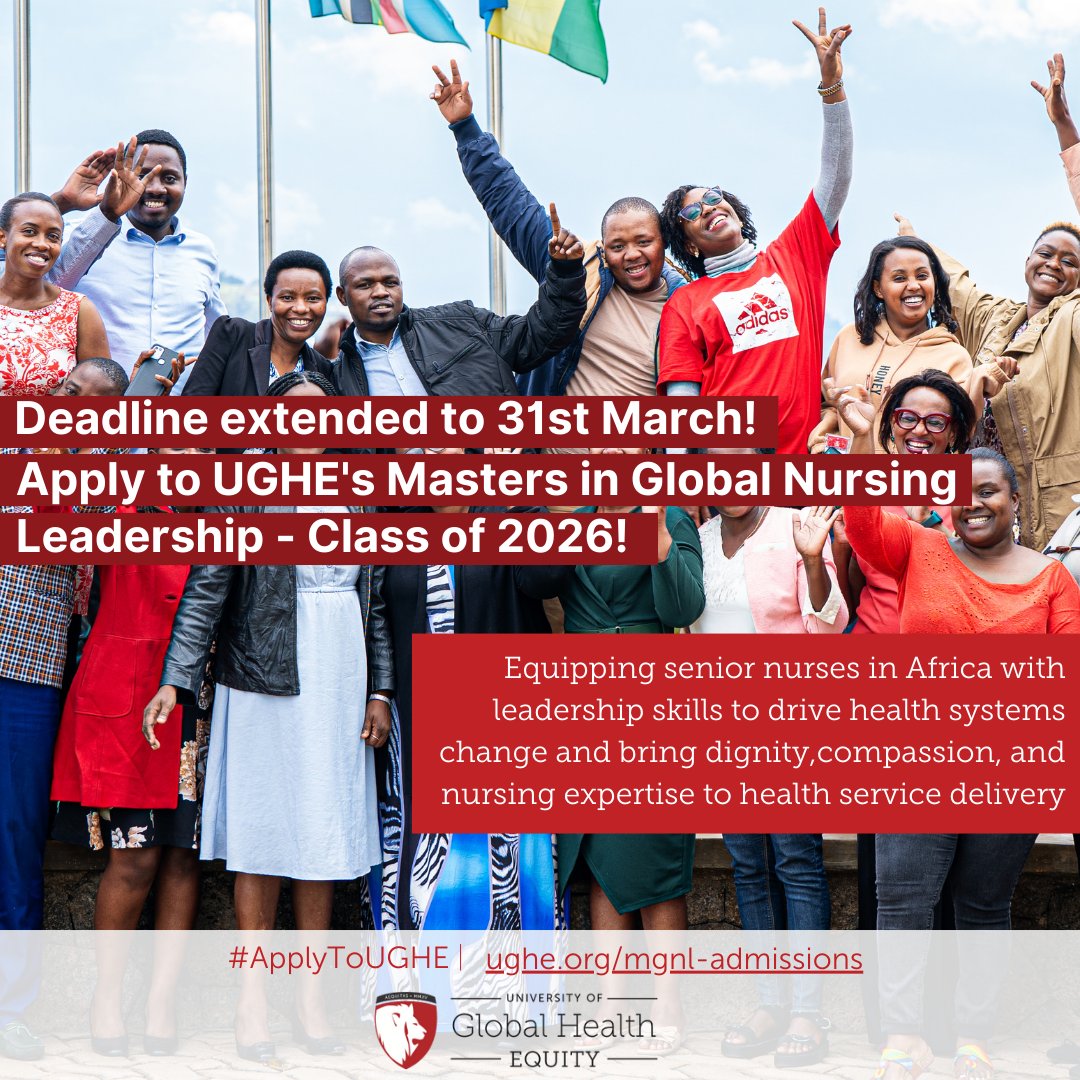 UGHE Masters in Global Nursing Leadership (100% Tuition) Scholarship 2026 for African Students